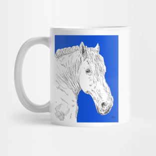 Horse blue Mug